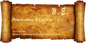 Mantuano Etelka névjegykártya